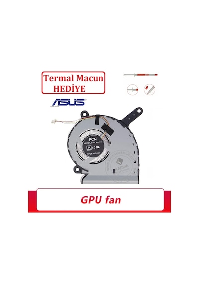 Asus Uyumlu Rog Strix G531Gt-Bq091T, G531Gt-Bq095T Vga-Gpu Fanı / 5Volt