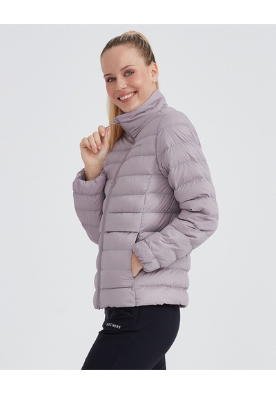 Skechers W Outerwear Pop Up Detailed Padded Jacket Kadın Foggy Lilac Mont S231240-506 Pembe
