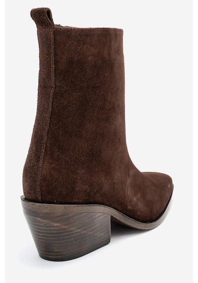 Luvishoes Luvi Shoes Lexıa Kahverengi Süet Hakiki Deri Kadın Western Bot Kahverengi