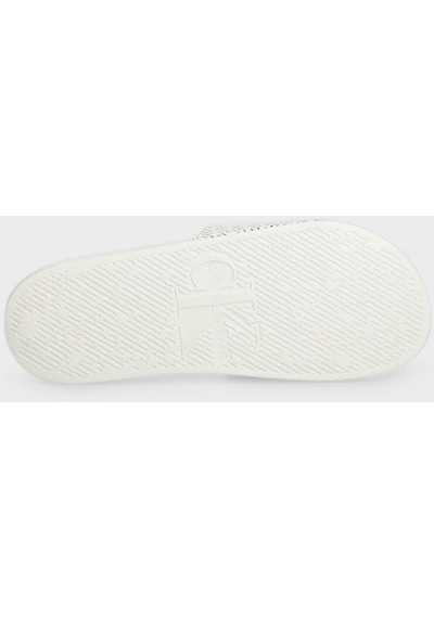 Calvin Klein Erkek Terlik Ym0ym00955 01w Beyaz-siyah Beyaz - Siyah