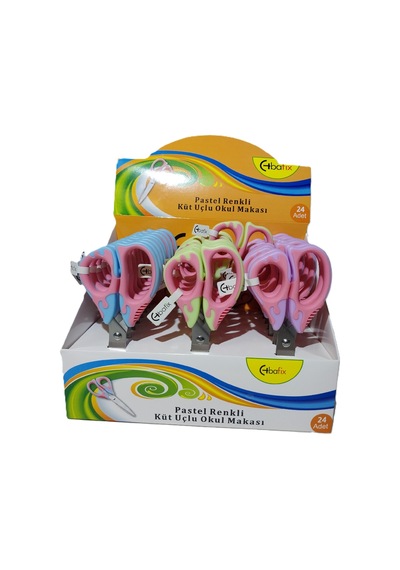 Bafix Okul Makası Küt Uçlu 13,5 Cm Pastel Renk Bfx-sc5102