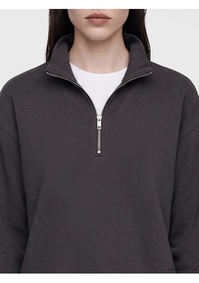 Lcw Comfort Antrasit Dik Yaka Soft Touch Kadın Sweatshirt