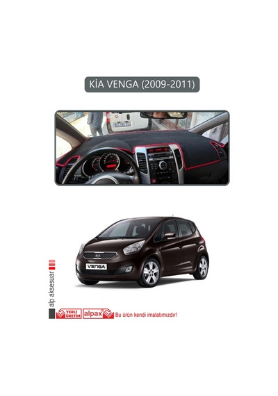 Kia Venga 2009-2011torpido Koruma Halısı Gri Kenar