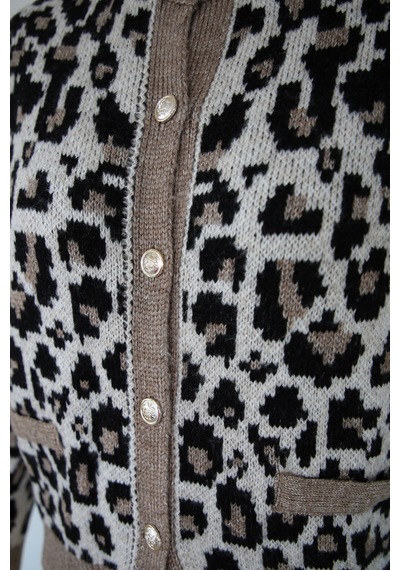 Fashion Friends Bayan Hırka 25k0083k1 Leopar Leopar