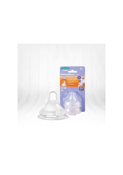 Lansinoh Natural Wave Biberon Emziği 2'li Orta Akışlı