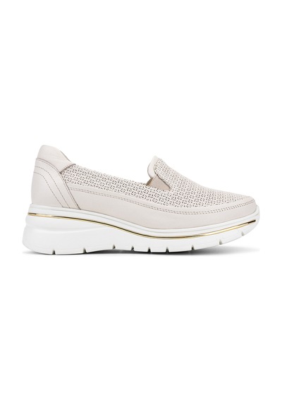 Tamer Tanca Kadın Hakiki Deri Krem Sneakers & Spor Ayakkabı 298 3200 Bn Ayk Y26 Krema Pen