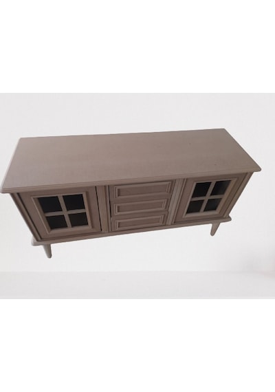 Tv Sehpa Windovs Nakış Klasik Model Ahşap Kayın Torna Retro Ayak Ham125cm Elyapım