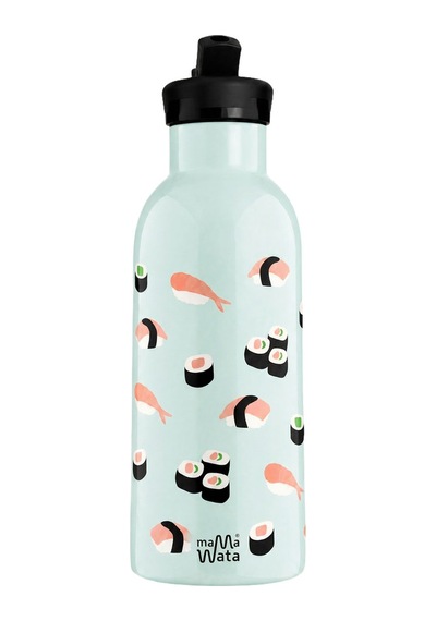 Mamawata Sushi Pipetli Çocuk Termos Matara 470 Ml Paslanmaz Çelik Sızdırmaz Yalıtımlı Suluk Buz Mavi