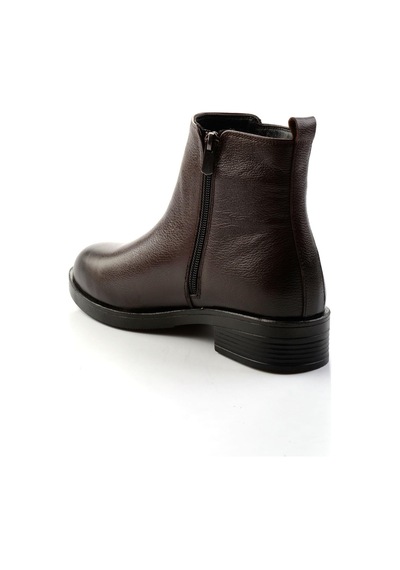 Bambi Kahve Hakiki Deri Kadın Bot & Bootie K02286011103 Kahve