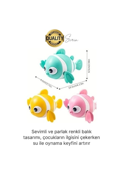 Kurmalı Balık Bebek Banyo Oyuncağı Arkadaşı Deniz Şişme Havuz Küvet Suda Yüzen Eğlenceli Oyuncak