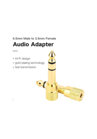 Px-4458 6.3 Mm Erkek To 3.5 Mm Dişi Jack Adaptörü, 6.35 Mm Büyük Jack Erkek 3.5 Mm Kulaklık Dişi Ses Çevirici, Mikrofon Amfi Hoparlör Ses Sistemi Dönüştürücü