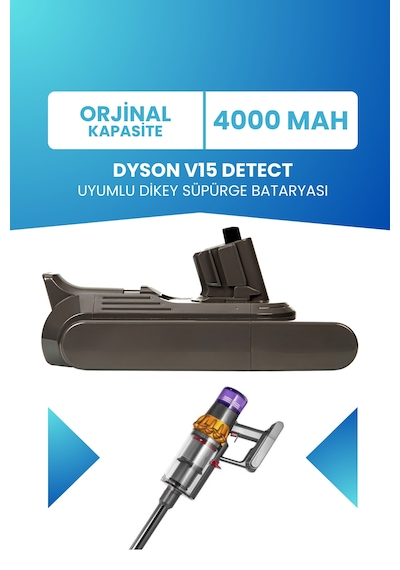 Dyson V15 Detect Uyumlu Batarya Standart Kapasite 25.2v 4000mah