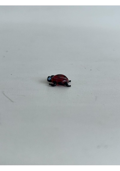 El Yapımı Mini Murano Cam Uğur Böceği Biblo A131-04