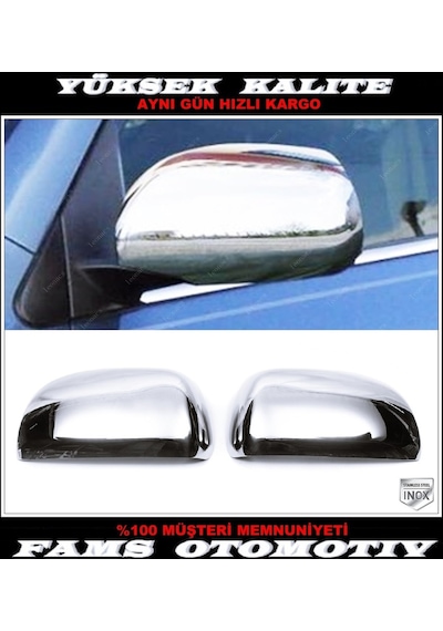 Toyota Uyumlu Rav4 Krom Ayna Kapağı 2 Parça. 2005-2012 Paslanmaz Çelik