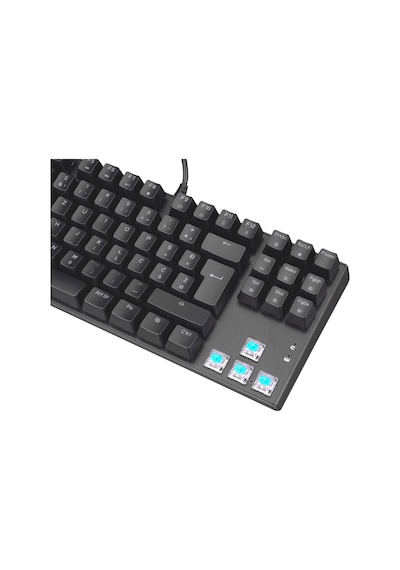 Kb-r17 Raptor Black Usb Full Rgb Led Blue Switch Lc Layout Gaming Mechanical Keyboard