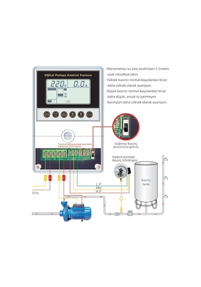 Alarko 0,5 - 4 Hp 220v Monofaze Dijital Akıllı Pompa Kontrol Panosu