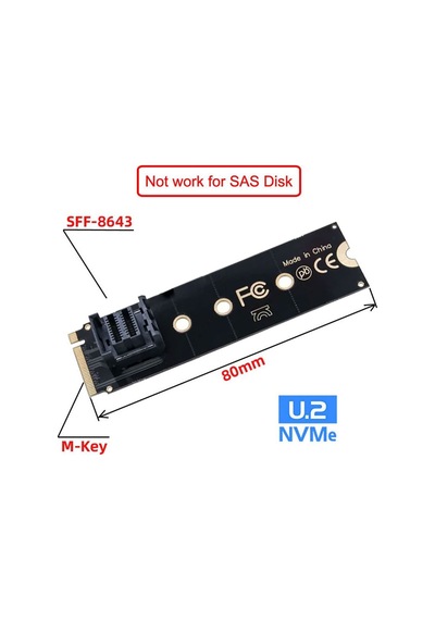 M.2 Nvme - Sff-8643 Adaptörü, Ssd Bağlantısı İçin U2 Sff-8639'u Çevirici