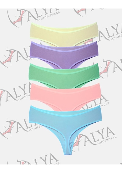 Alya Underwear Kadın Külot Yüksek Bel Tanga, Toparlayıcı - 2 Siyah, 1 Beyaz, 2 Ten S, M, L, Xl, 2xl - 5 Adet Multicolor-p15