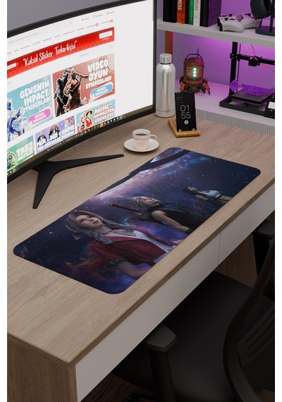 Final Fantasy Kaymaz Dikişli Kauçuk Oyuncu Mousepad V3 - 70x30 Xl Gaming Mouse Pad Fare Altlığı