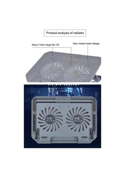 Torima 2 Fanlı Rgb Li 9-17 İnç Yükseklik Ayarlı Notebook Sogutucusu
