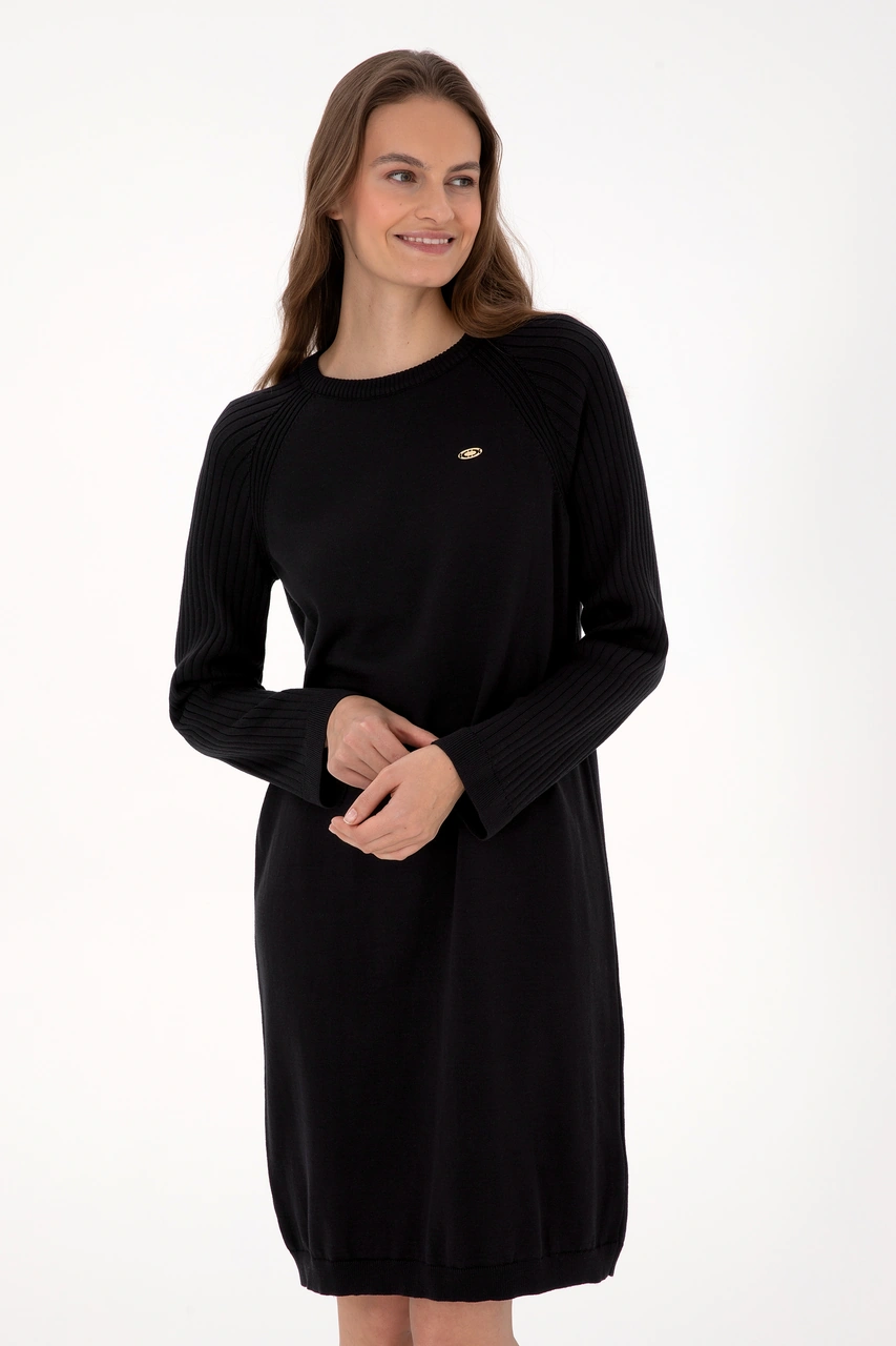 U.s. Polo Assn. Kadın Siyah Elbise Triko 50314732-vr046 Siyah