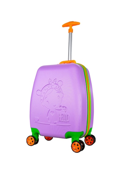 Tucklebery Renkli Ve Desenli Çocuk Valizi, Tucklebery Kids Hafif Ve Eğlenceli Valiz Mor Mor