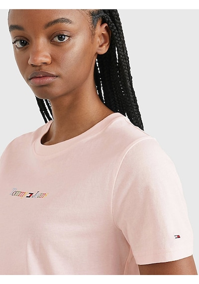 Tommy Hılfıger Kadın T-shırt Dw0dw15447-tj9 Pembe