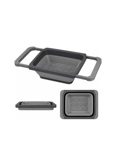 Ayarlanabilir Katlanır Lavabo Süzgeci, 6,3 Litre, Plastik Ve Silikon, Aç Kapa Mutfak İçin Tezgah Üstü Pratik Sürgülü Süzgeç, Gıda İle Temasa Uygun, Bpa İçermez Çok Renkli