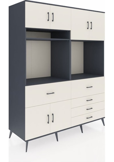 Kronos Gardrop 7 Raflı 5 Çekmeceli 6 Kapaklı 176x59x221 Antrasit-aytaşı Aytaşı Kronos Gardrop 7 Raflı 5 Çekmeceli 6 Kapaklı 176x59x221 Antrasit-aytaşı Aytaşı