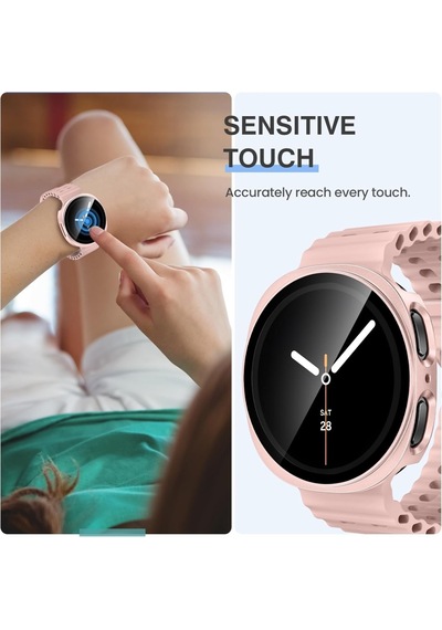 Samsung Uyumlu Galaxy Watch 8 40mm Sert Pc Kasa Ve Ekran Koruyucu 14
