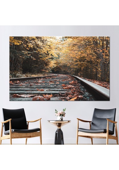 50x70cm 1 Parça Kanvas Tablo, Tren Yolu