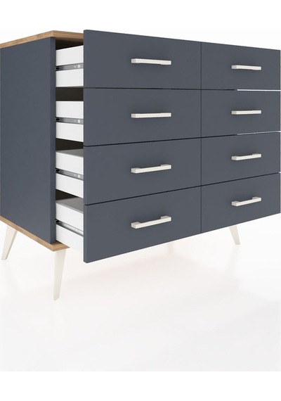Hyperion Şifonyer 8 Çekmeceli 88x44x80 Antrasit-çam/antrasit Çam/antrasit Hyperion Şifonyer 8 Çekmeceli 88x44x80 Antrasit-çam/antrasit Çam/antrasit