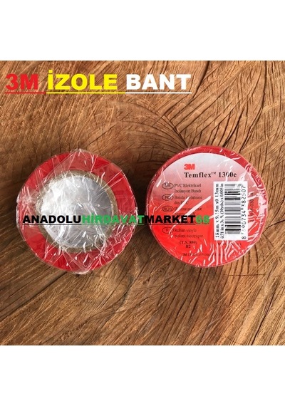 3M 18Mm İzole Bandı Elektrik Bandı 10Mt Kanal Bant Kırmızı 2Ad