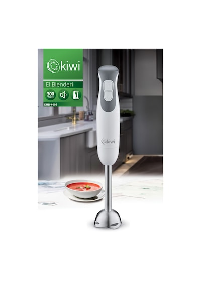 Kiwi KHB-4416 Paslanmaz Çelik Bıçaklı El Blenderi