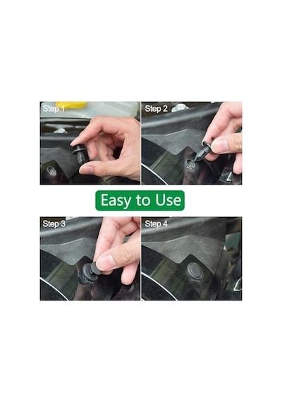 Busstier Oto Fastener Klips Seti 100 Adet 6 Boyut Tampon Kapı Döşeme Pervaz Tutucu Plastik Klips Çeşitleri Araç İç Dış Aksam Uyumlu 256