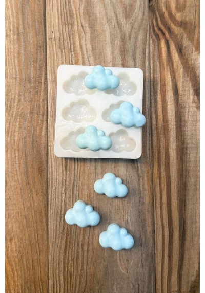 Bubble Bulut Mini Altılı Silikon Mum Kalıbı Çok Renkli