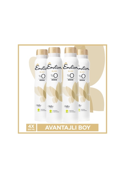 Emotion Bliss Kadın Sprey Deodorant 4 x 200 ML
