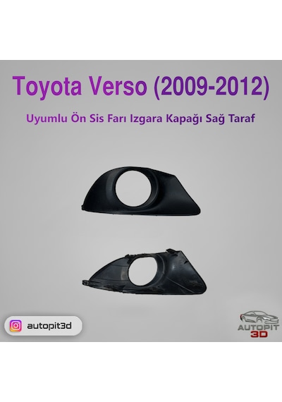 Toyota Verso 2009-2012 Uyumlu Sağ Ön Sis Farı Izgara Kapağı