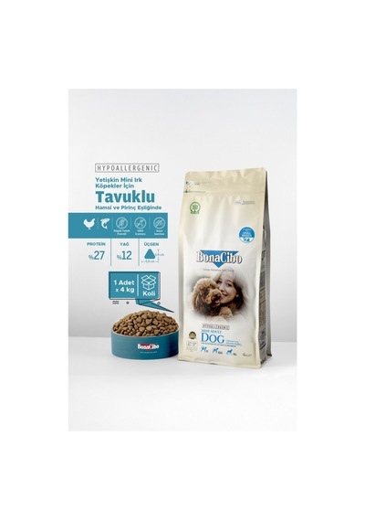 Bonacibo Mini Irk Tavuk Balıklı Köpek Maması 4 Kg