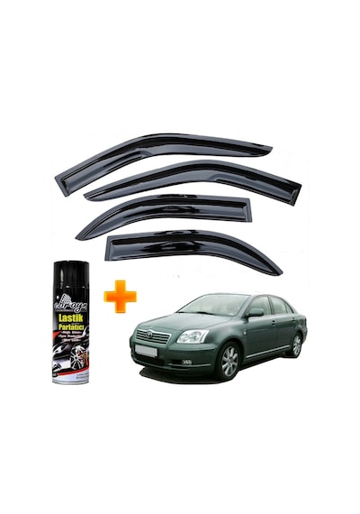 Toyota Avensis Mügen Cam Rüzgarlığı 2003 - 2009 Arası 4 Lü Takım +500ml Lastik Parlatıcı
