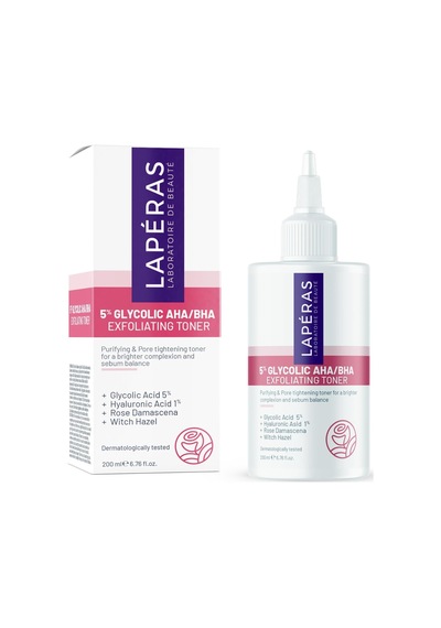 Lapéras 5% Glycolic Aha Bha Exfoliating Toner, Glikolik Asit Salisilik Asit Tonik, 200 Ml