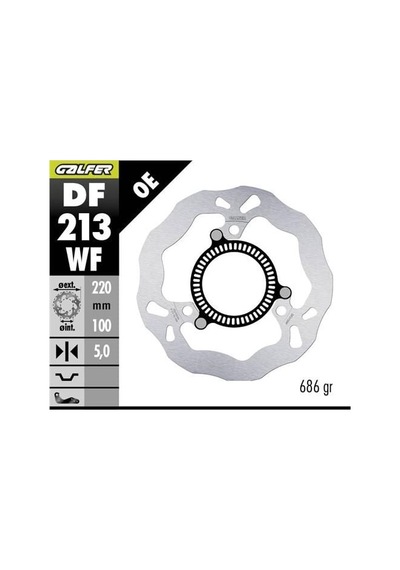Kawasaki Ninja 500 Se Arka Fren Diski 220 Mm Sensörlü 2024 Sonrası Galfer Yuvarlak Sabit Disk