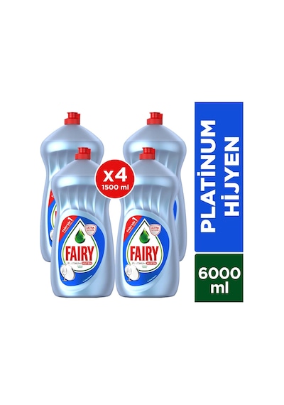 Fairy Limon Kokulu Platinum Hijyen Sıvı Bulaşık Deterjanı 4 x 1500 ML