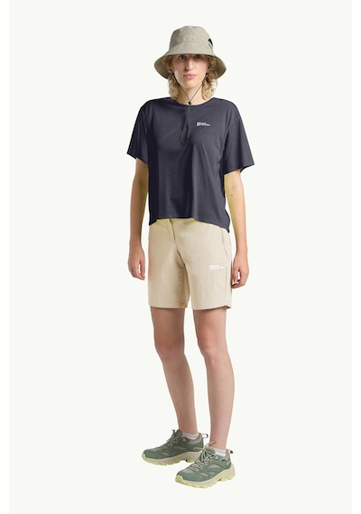 Jack Wolfskin Vonnan Crop T W Siyah Kadın Kısa Kol T-shirt 000000000102233077 SIYAH
