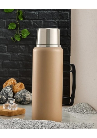 Cooker 1,5 Litre Kulplu Çelik Termos Ckr-2085 Bej