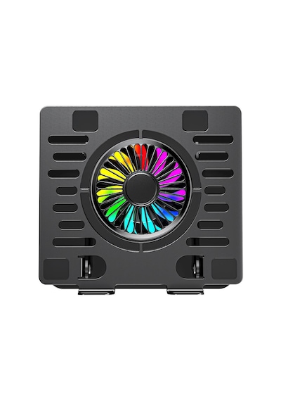 Addison Bykalite Ad-rc36 Steely 360 Derece Dönebilen Fanlı Rgb Işıklı Ayarlanabilir Siyah Metal Laptop Stand