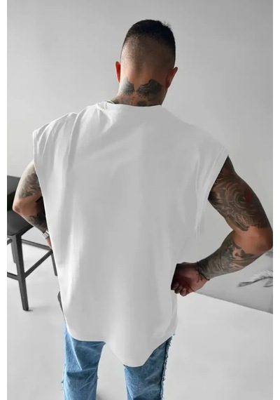 Cool Tarz I Don't Care Baskılı Beyaz Kolsuz Atlet Tshirt Erkek Sıfır Kol Oversize T-shirt Beyaz Beyaz Cool Tarz I Don't Care Baskılı Beyaz Kolsuz Atlet Tshirt Erkek Sıfır Kol Oversize T-shirt Beyaz Beyaz