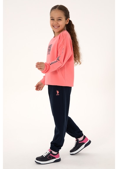 U.s. Polo Assn. Kız Çocuk Pijama Takım 50318954-vr105 Neon Pembe//neon Pınk