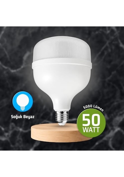 Torch Kristal Led Ampul 50 Watt Yüksek Aydınlık Sunan Soğuk Beyaz Ampül 5000 Lümen Güçlü Işık