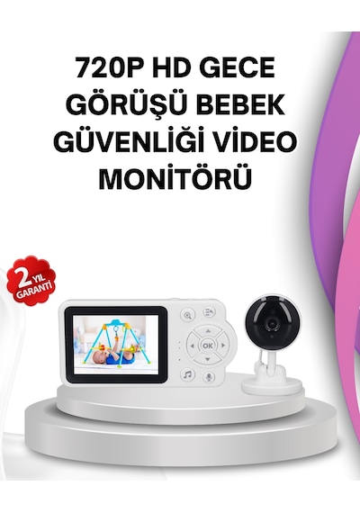 Gece Görüşlü Bebek Kamerası Ninni Ve Alarm Özellikli